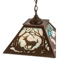 thumbnail image 4 of Meyda Tiffany 177230 Deer At Dawn 2 Light 22" Wide Pendant - Cafe Noir, 4 of 7