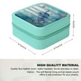 thumbnail image 2 of Autua Turtle Sea Life Underwater Mini Jewelry Travel Case with Multiple Storage Spaces for Necklace, Ring, Earring - Compact Size, Zipper Closure Green, 2 of 5