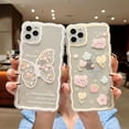 thumbnail image 4 of Compatible with iPhone 11 Pro Case Cute Cartoon Floral Butterfly Design for Women Girls Aesthetic Kawaii Slim Soft TPU Transparent Cover for iPhone 11 Pro 5.8 inch (White), 4 of 14