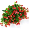 thumbnail image 4 of Flores artificiales falsas para exteriores resistentes a Los rayos UV Oso de Fresa Paquete de 12 Vegetación de plástico sintético, 4 of 6