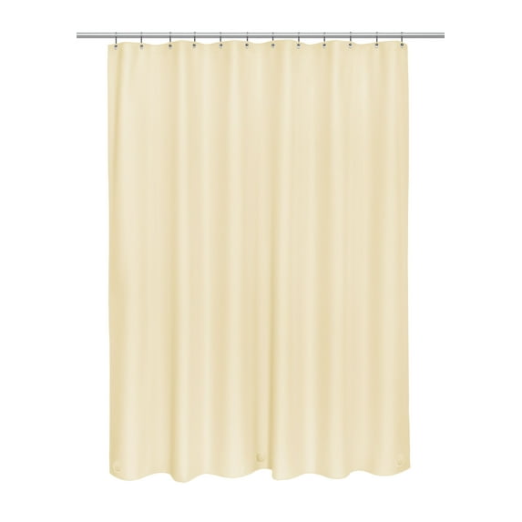 Live Life Extra Long and Extra Heavy 10 Gauge PEVA Non-Toxic Vinyl Shower Curtain Liner with Metal Grommets (72" x 84") - Ivory