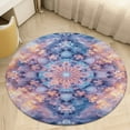 thumbnail image 4 of Kaleidoscope Mandala Colorful Floral Boho Round Small Area Rug, Print Non Slip Washable Floor Mat, Soft Throw Rug for Living Room, Powder Room Entryway, Bathroom, Bedside, 4 of 6