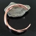 thumbnail image 4 of Pure Copper Hammered Cuff Bangle Copper Wire, Shiny, Twisted Double Bar Bangle, 4 of 5