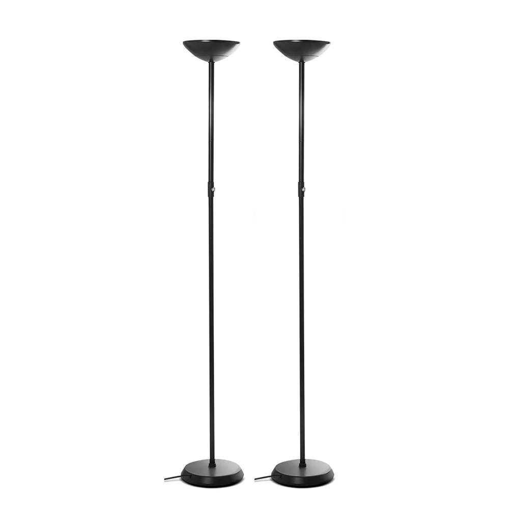 Brightech SkyLite LED High Lumen Uplight Torchiere Floor Lamp, Black (2