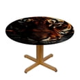 thumbnail image 3 of Orinice Tiger Round Table Cover Stain Resistant Washable Indoor Outdoor Tablecloth Kitchen Dining Wedding Parties Picnic Farmhouse 100% Polyester Fiber 31-35, 3 of 8