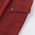 thumbnail image 5 of OSOLU Men's Summer Fashion Solid Color Buckle Cargo Shorts Loose Sports Sweatpants Knee Length Daily Relaxed Fit Breathable Bottoms, 5 of 8