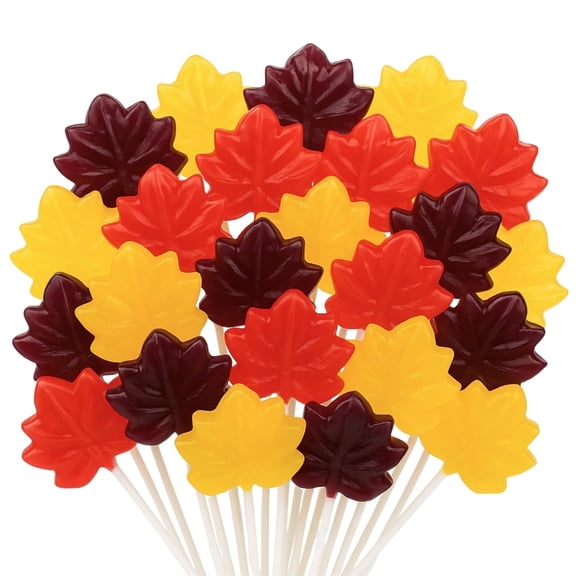 Autumn Leaf Lollipops, Thanksgiving Candy, Fall Party Favors, 24 Count, 10.16 Ounce Box
