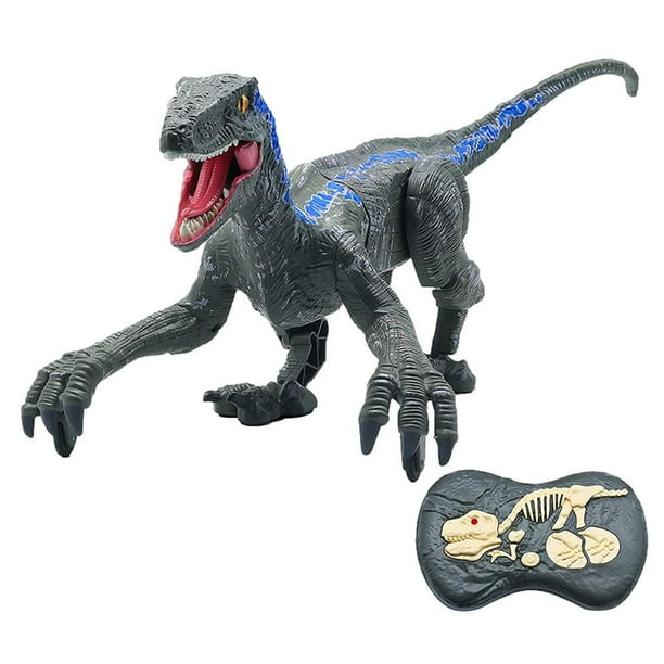 Remote Control Dinosaur Toys - Electric Walking Dinosaur Toys - Realistic Velociraptor Toy Animal Robot With LED Light Roaring zhangmengya LED