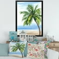 thumbnail image 3 of Designart 'Palm Tree At The Beach' Nautical & Coastal Framed Art Print, 3 of 4