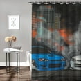 thumbnail image 2 of Orinice American Scene Painting Bathroom Decor Set, Colorful Luxury Graphic Print Polyester Fabric Fashion Shower Curtain Set with Hooks, Home Bathtubs Bathroom Decoration 69x72, 2 of 7