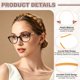 thumbnail image 3 of Uxcell 6Pcs Diademas de Plástico Sin Presión Antideslizante Delgada con Dientes para Uso Diario de Mujeres Amarillo Oscuro, 3 of 6
