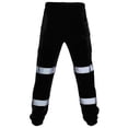thumbnail image 2 of Pantalones de trabajo de seguridad para adultos Pantalones de chándal con cintura elástica de alta visibilidad Viz FBlackL, 2 of 3