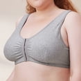 thumbnail image 4 of Bras for Women,Front Closure Bra with Adjustable Wide Support Straps for All Day Comfort and Style,Sports Bras for Women,Grey,M, 4 of 7