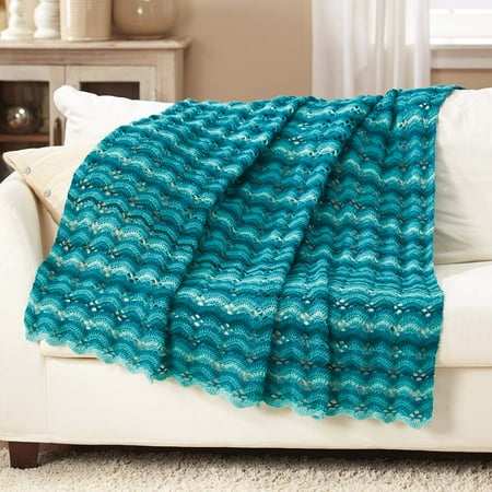Herrschners® Island Teal Crochet Afghan Kit