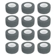 thumbnail image 1 of 12 paquetes de venda cohesiva elástica 1 pulgada x 5 yardas cinta atlética autoadhesiva transpirable gris, 1 of 5