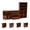 Brown, variant on Dollhouse Miniature Furniture Set 4PCS Wooden Cabinet Cupboard 1:12 Dollhouse Various Styles Decoration DIY Freely Combinable Furniture Kit Kitchen Bedroom Living Room Display Ornaments (Wood)