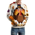 thumbnail image 5 of Happy Thanksgiving Pumpkin Turkey Men's Women New Sweatshirt Hoodie Men's Plus Size Sweatshirt Hooded Sweatshirt 3d Printed Street Men's Cloth, 5 of 6