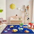 thumbnail image 5 of Ottomanson Non-Slip Educational Planets 5x7 Area Rug for Kids Playroom, 5' x 6'6", Navy, 5 of 8
