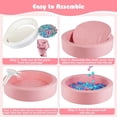 thumbnail image 3 of Resenkos 42.5" Round Foam Ball Pit with Washable Cover & Filling - Pink, 3 of 8