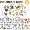 thumbnail image 2 of 12 Sheets Bohemian Dreamcatcher Rub On Transfer Stickers Tribal Style Dream Catcher Stickers Literary Style House Decals for Study Room Bookstore Coffee House Home Décor 5.5x5.5", 2 of 7