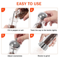 thumbnail image 3 of Juego de molinillo de sal y pimienta de acrílico premium, espesor ajustable, fácil de llenar Vhermosa Utensilios de Cocina, 3 of 5