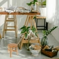 thumbnail image 4 of 1Pc Bamboo Small Stool Bathroom Anti-slip Footstool Home Kids Stool Brown, 4 of 8
