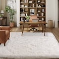 thumbnail image 2 of Janvonne Fluffy Area Rugs for Living Room,Bedroom,Dorms,5x7ft Soft Shaggy Sofa-side Carpet, Home Decor Aesthetic,Cream White, 2 of 8
