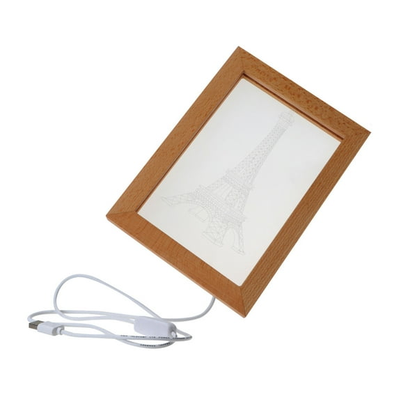 LEORX LED Picture Light Photo Frame Lamp Acrylic Lighting for Banquet 1Set