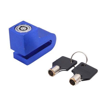 Anti Theft Cable - Universal Metal Motorcycle Wheel Disc Brake Anti Theft Security Lock Blue w Key