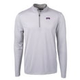 thumbnail image 2 of Men's Cutter & Buck  Gray/White TCU Horned Frogs Big & Tall Virtue Eco Pique Micro Stripe Recycled Quarter-Zip Pullover, 2 of 3