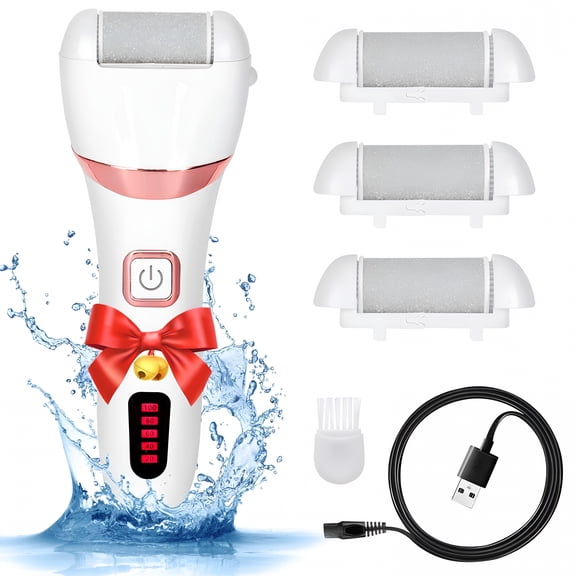 RAGUPEL Electric Callus Remover Foot File Rechargeable Pedicure Foot Care File for Tough Skin With 3 Coarse Pumice Stone