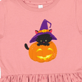 thumbnail image 4 of Inktastic Halloween Cat, Black Cat, Witch Hat, Pumpkin Girls Toddler Dress, 4 of 5