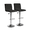 Black, variant on Bar Stools Set of 2 Modern PU Leather Kitchen Counter Island Height Adjustable Swivel Square Cushion Bar Stools with Back, Footstool,Red