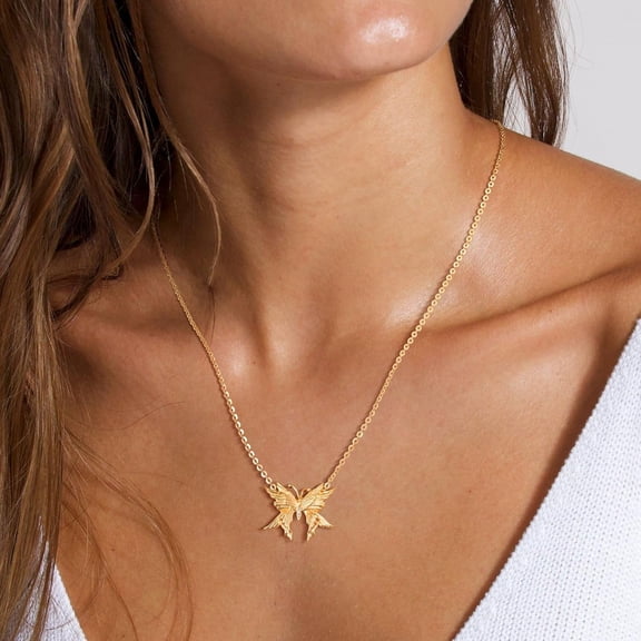 Gold Necklace For Women 14K Gold Plated Dainty Necklace Pendant Charm Necklace Handmade Everyday Minimalist Jewelry For Women[o7906]