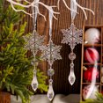 thumbnail image 3 of Billuyoard Los colgantes ligeros de copo de nieve de 18 piezas añaden alegría a las fiestas navideñas decoraciones navideñas blancas Kits de decoración para fiestas, 3 of 6