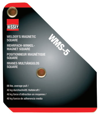 BESSEY WMS-5 Magnetic Welding Square,3-3/4InLx3/4InW 