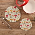 thumbnail image 2 of Pot Holders Trivets Set Pure Cotton Potholders Set, Hot Pads Set of 2, Forest Mushroom Hot Pot Trivets One 9.45 Inch and One 7 Inch Home Decor Gifts, 2 of 7