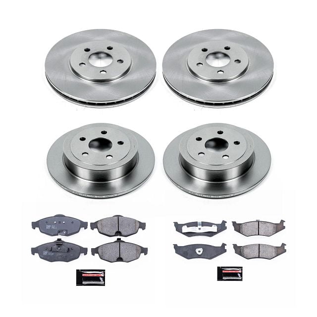 PowerStop Front and Rear Stock Replacement Brake Pad and Rotor Kit Fits: DODGE Select Models KOE8969