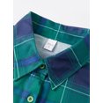 thumbnail image 5 of AIGUR Family Matching Christmas Pajamas Set, Green Blue Plaid Long Sleeve Button‑Up Shirt  Pants Soft Sleepwear for Holiday, 5 of 10