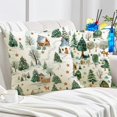 thumbnail image 2 of HongHeng Christmas Pillow Covers 17x17 1Pc, Cute Christmas Decor Boho Throw Pillow Covers Linen Farmhouse Winter Holiday Cushion Case Christmas Decorations for Home Couch Sofa, 2 of 2