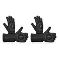 thumbnail image 2 of Bewildely 1 par de guantes Guantes resistentes al calor Recubrimiento de silicona Manoplas para horno de microondas Manga larga que ahorra Negro 2piezas, 2 of 6