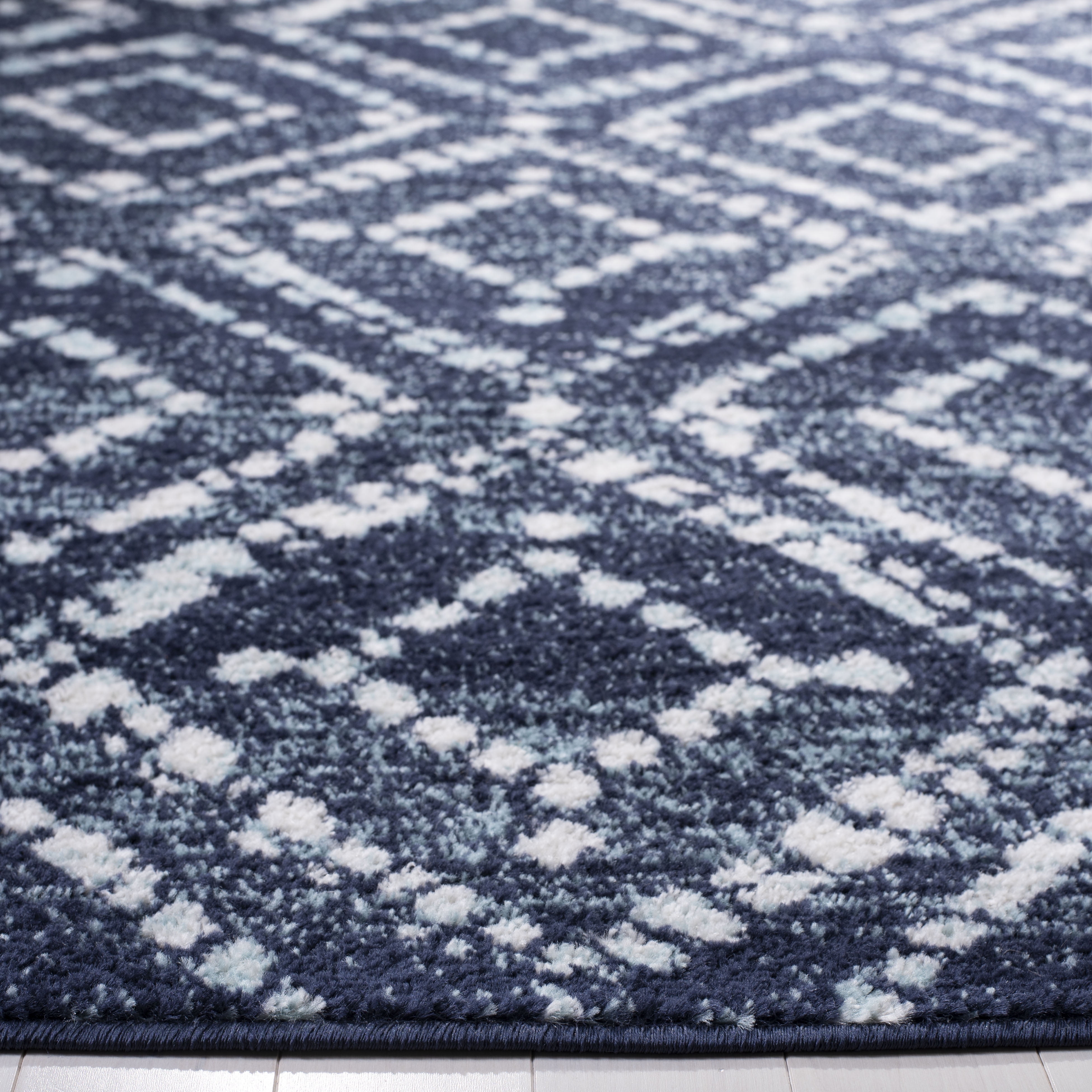 Safavieh Adirondack Lecia Geometric Area Rug, Navy/Ivory, 10' x 10' Square