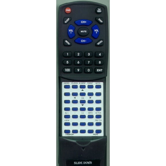 Replacement Remote for PHILIPS 313923812241, RT313923812241, RC4346, 42PF5321D37, 32PF5321D, 32PF7321D, 42PF7421D, 50PF7321D37, 32PF7421D37, 42PF7421