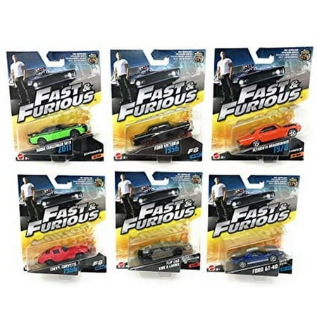 Fast & Furious Premium 1:64 Scale Die-Cast Cars Bundle of 6 | Walmart ...
