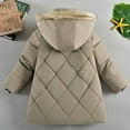 thumbnail image 4 of Toddler Winter Coat for Boys with Hooded Puffer Jacket Boys Khaki Jacket Full-Zip Long Sleeve Thicken Waterproof Jacket Kids Boys Winter Jackets Size 3-4 Years, 4 of 4
