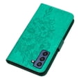 thumbnail image 3 of Dteck For Samsung Galaxy S21 FE Flip Wallet Stand Case,360 Protection Shockproof Luxury Diamond Embossed Butterfly PU Leather+Hand Strap Cover.For Samsung Galaxy S21 FE,Green, 3 of 7