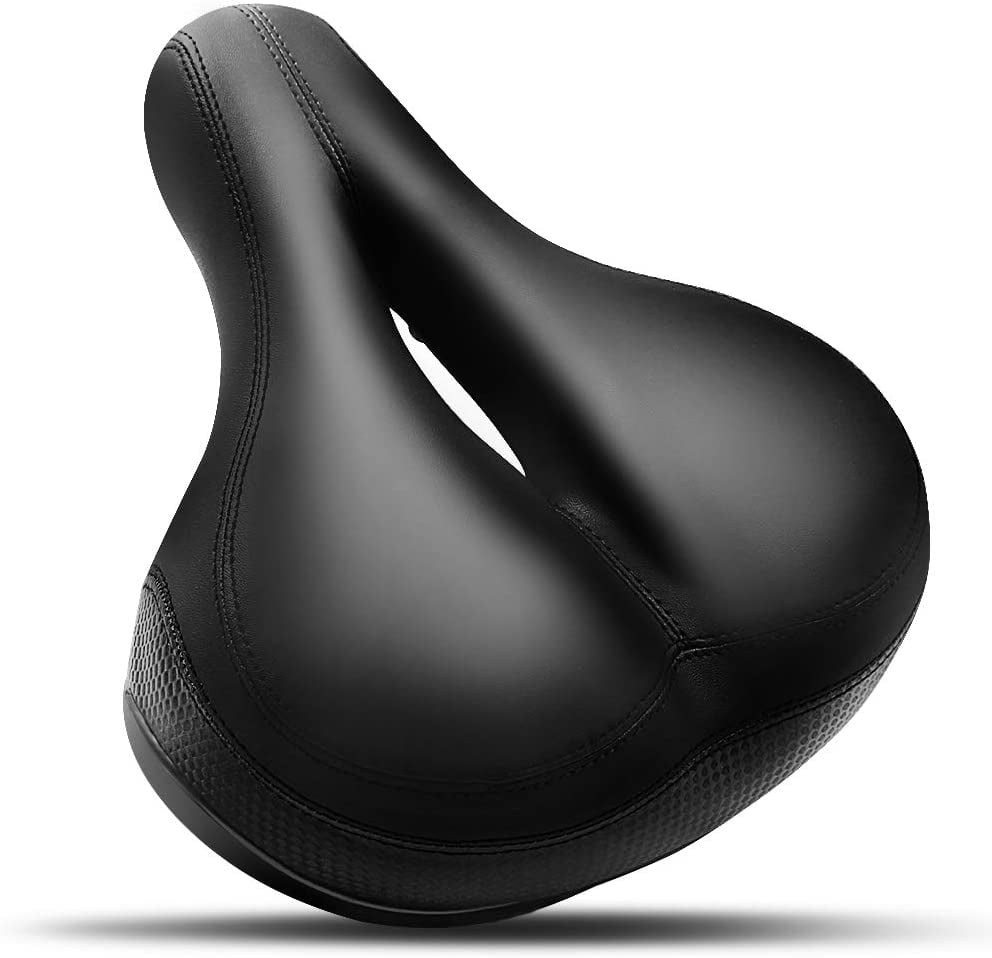 Shock-Absorbing Memory Foam Bicycle Seat Back Saddle And Rest Adult Tricycle Universal Bicycle Accessories,Black YAMAXUN Comfortable Bike Seat 