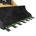 thumbnail image 2 of QinaQin 49 inches 6 teeth Bucket Tooth Bar, Black + Green, 2 of 7