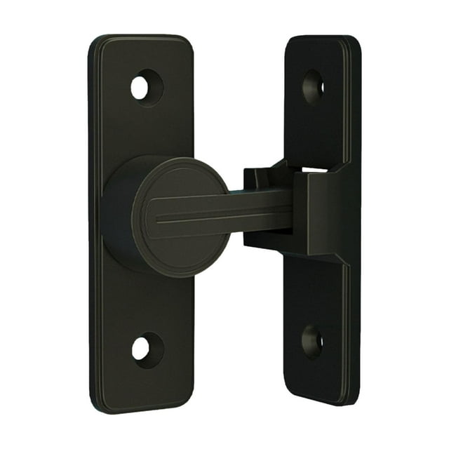 Pestillo de puerta, herraje de puerta interior antipérdida de 90 grados, cerradura deslizante para hotel, Negro de 90 grados.