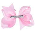 thumbnail image 3 of Southwit 2 PCS 6" Big Hand-made Satin Ribbon Solid Color Hair Bows Alligator Clips Hair Accessories for Little Teen Toddler Girls Kids Set of 2 -Light Pink, 3 of 5